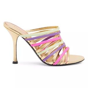 NEW! Valentino Multicolor leather Stiletto Sandals